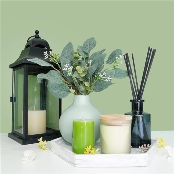 Mixed Eucalyptus Leaves Stems Bulk Artificial Eucalyptus Leaves Sprays Faux - Picture 6 of 6